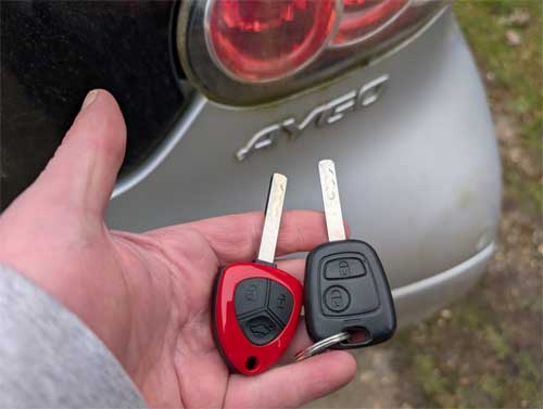 replacement toyota aygo car key lost keys